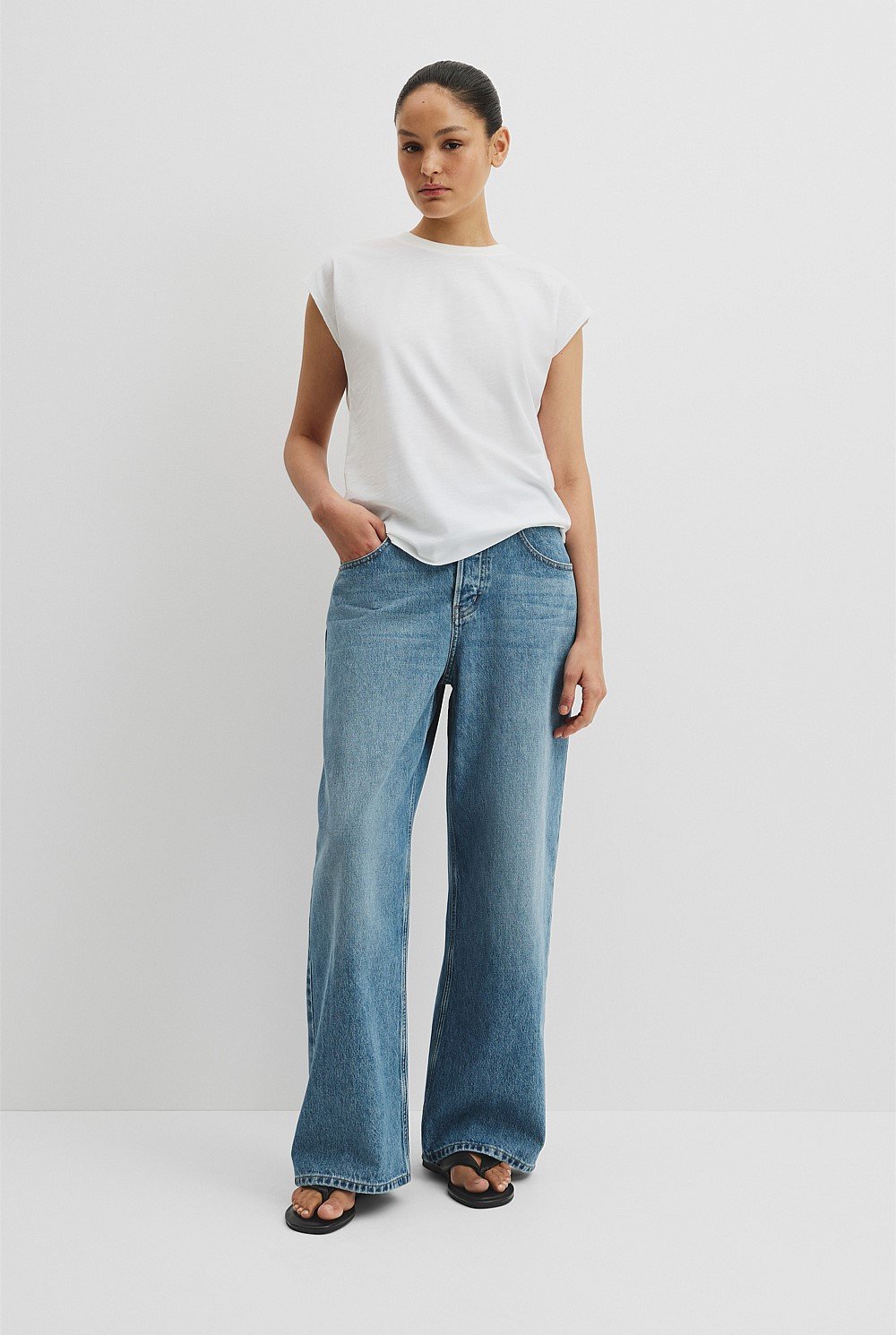 Australian Cotton Crew Neck Slub T-Shirt