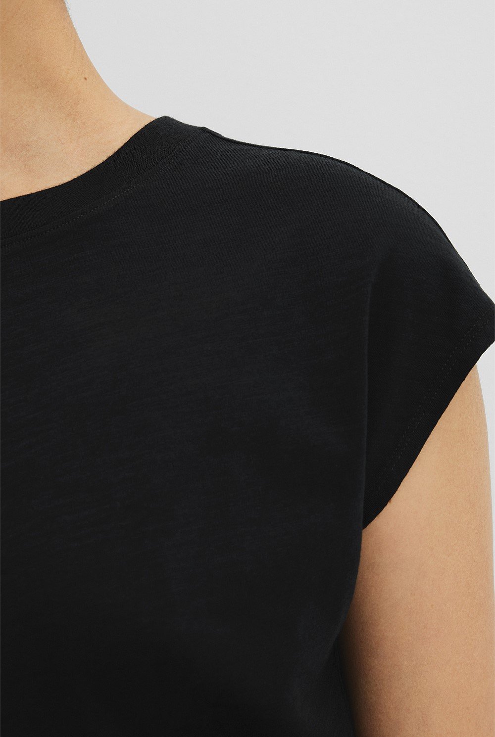 Australian Cotton Crew Neck Slub T-Shirt