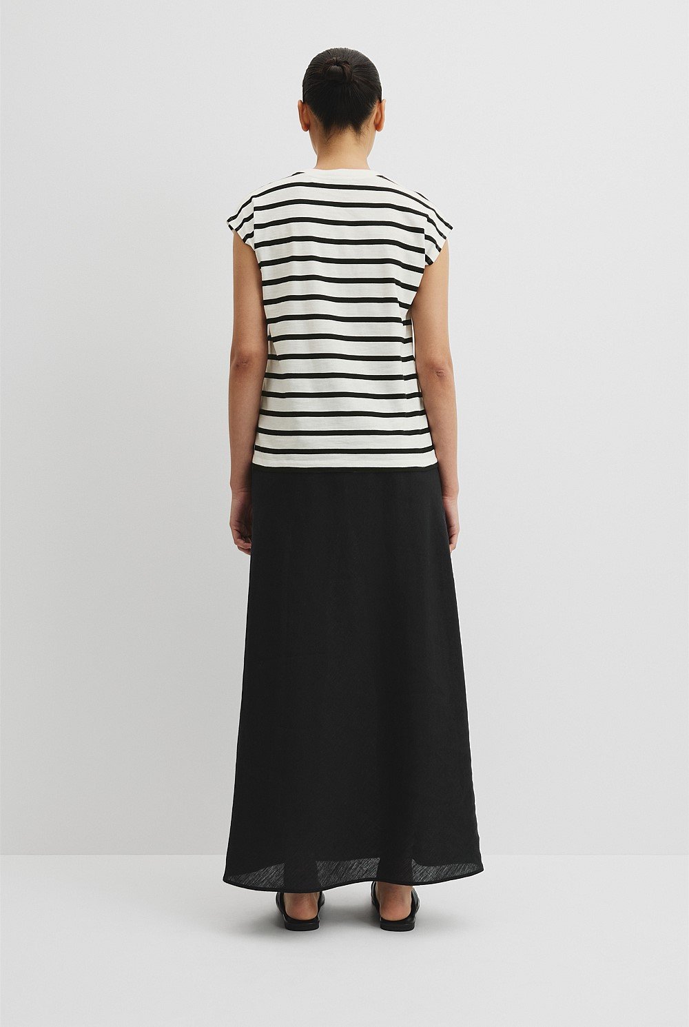 Crew Neck Slub Stripe T-shirt