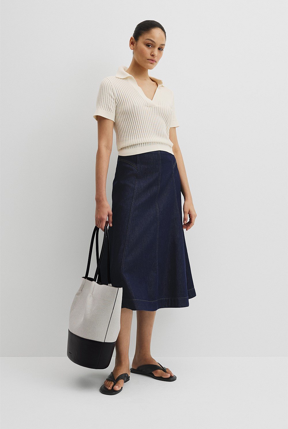 Organically Grown Cotton Sheer Rib Knit Polo