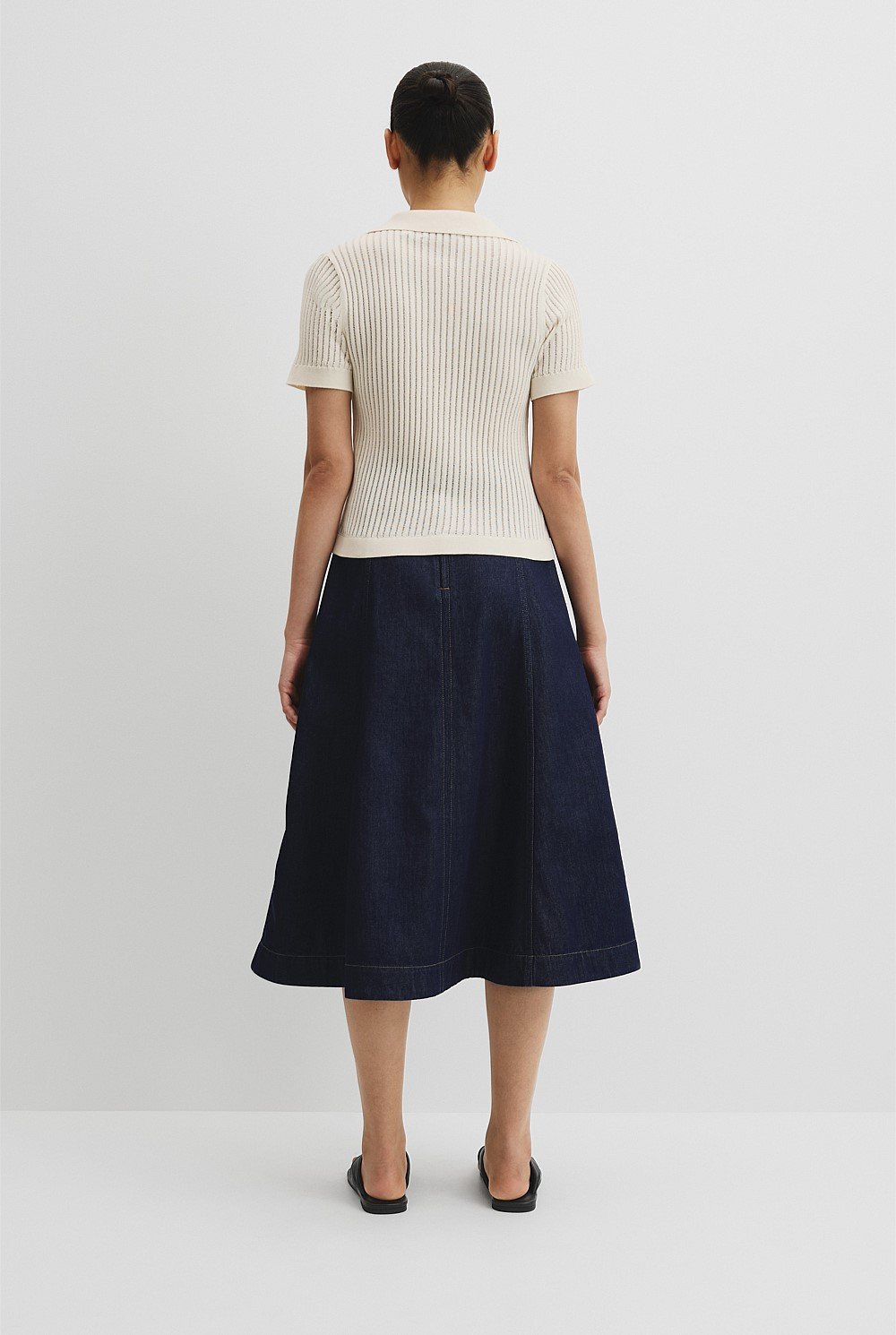 Organically Grown Cotton Sheer Rib Knit Polo