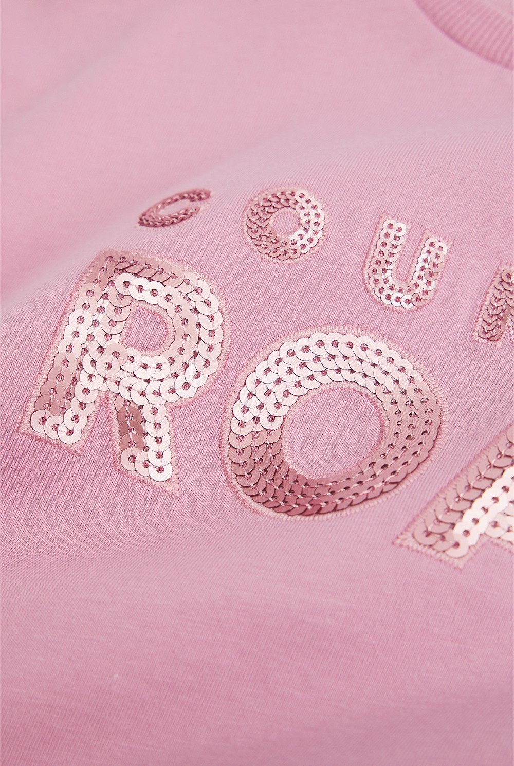 Organically Grown Cotton Sequin Logo T-Shirt