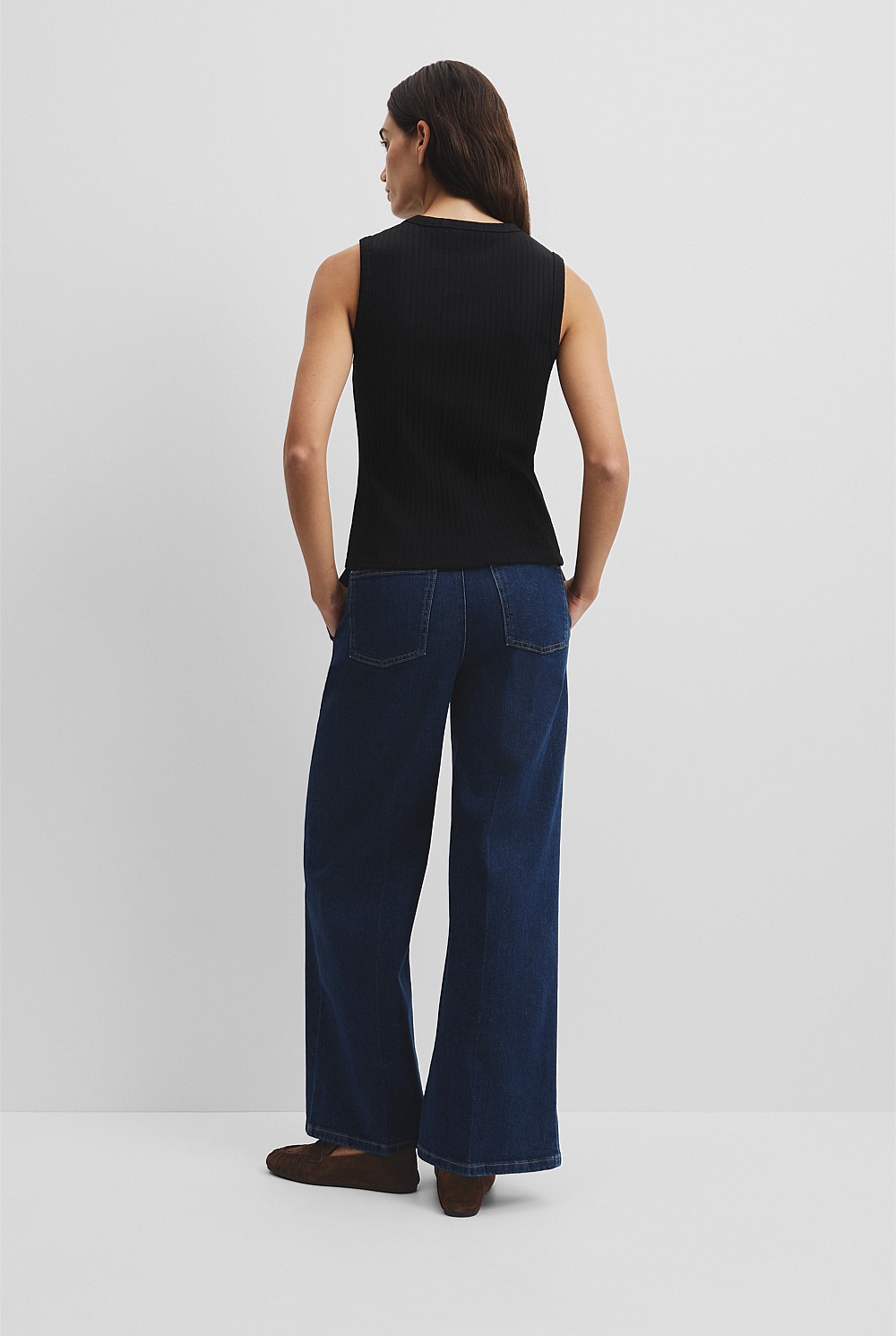 Australian Cotton Blend Fitted Rib Tank