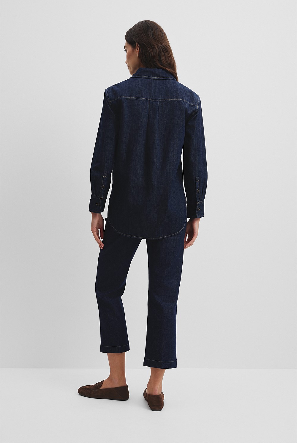 Recycled Cotton Long Sleeve Denim Shirt