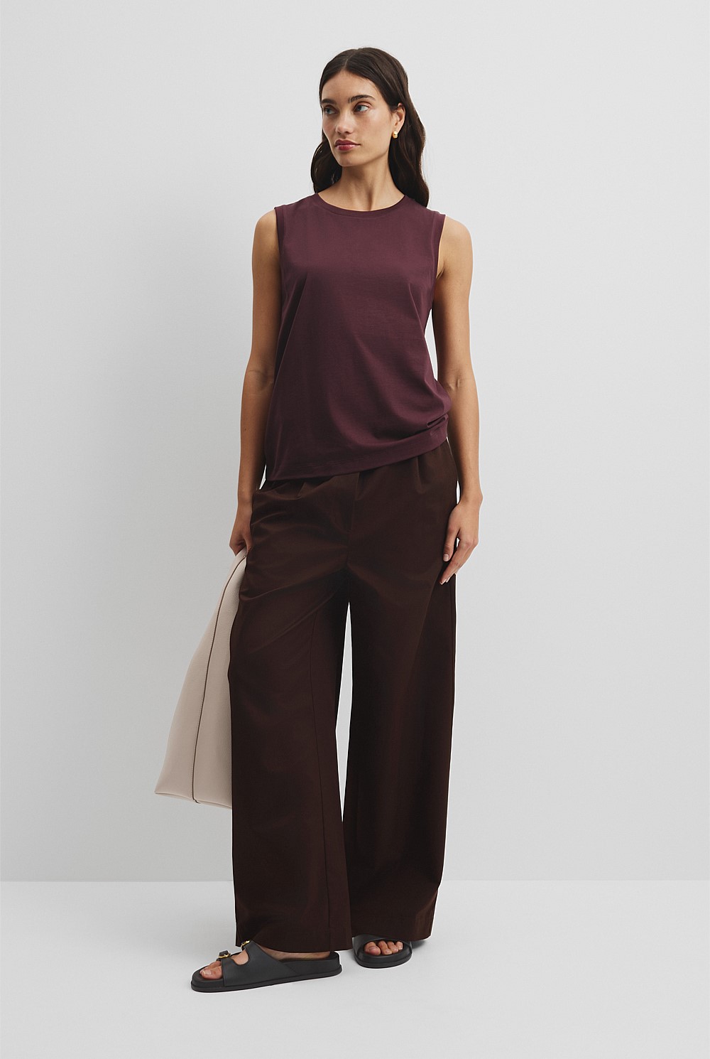 Australian Cotton Relaxed Crew Tank