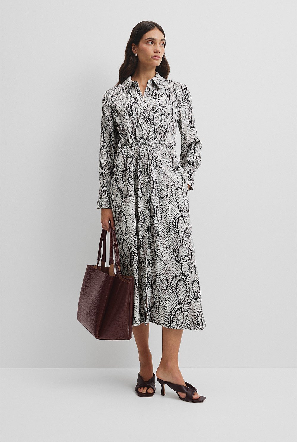 Print Shirt Dress