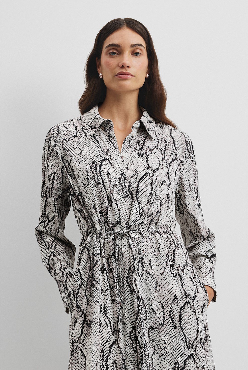 Print Shirt Dress