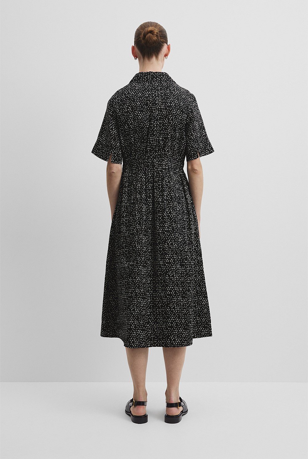 Geometric Print Shirt Dress