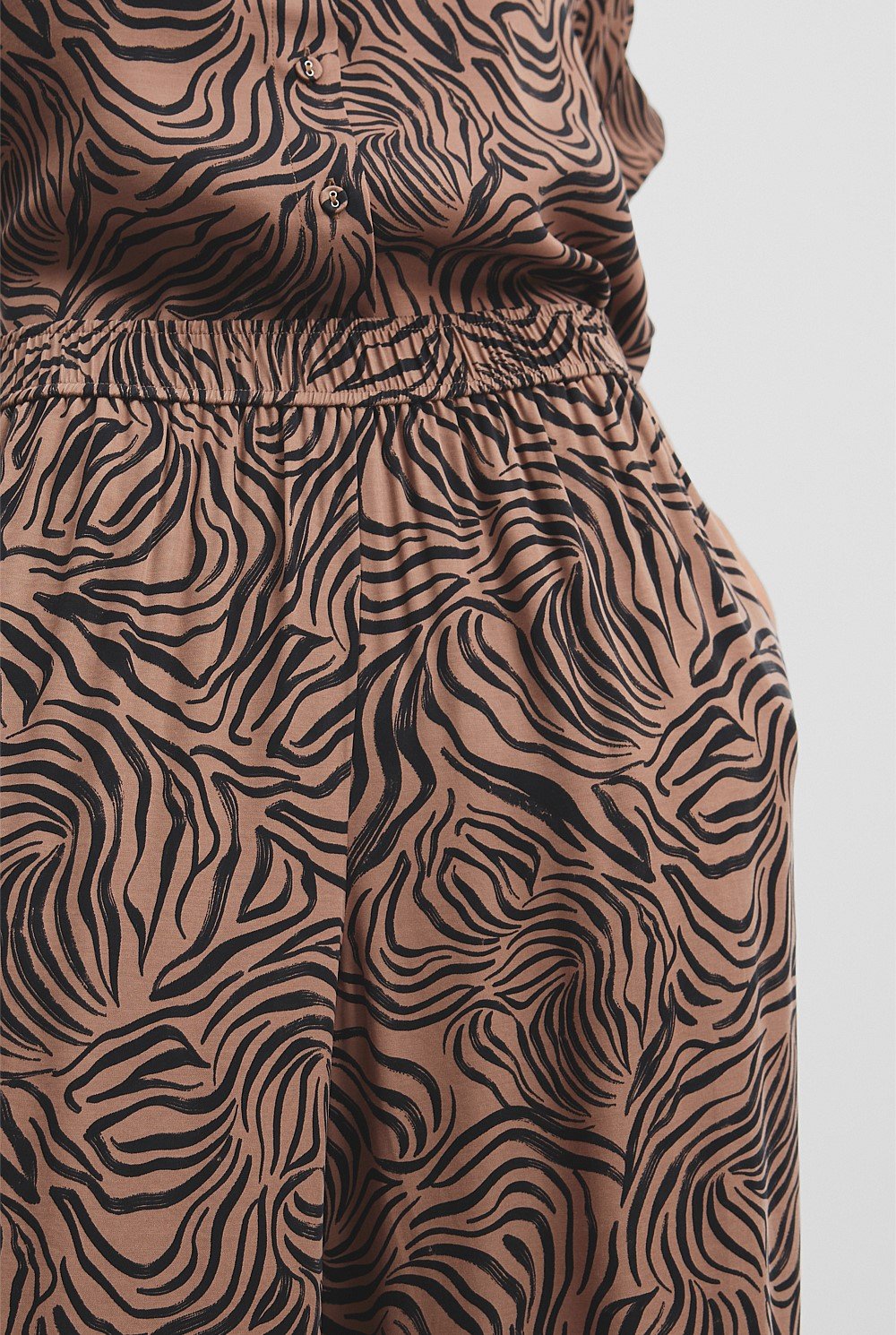 Print Pull On Cupro Pant