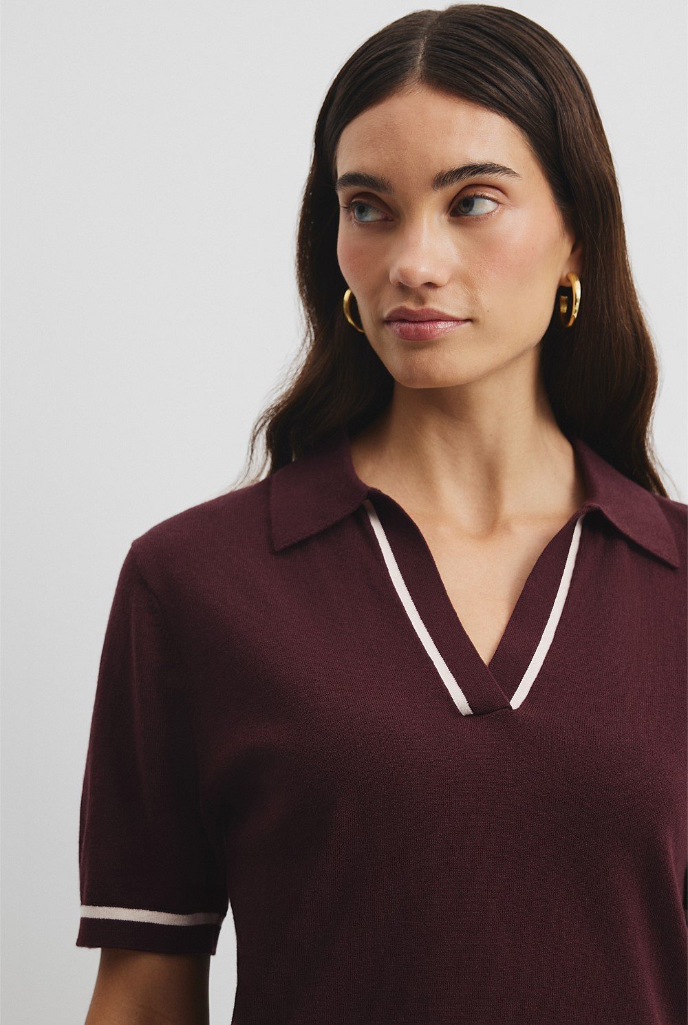 Cashmere Blend Short Sleeve Knit