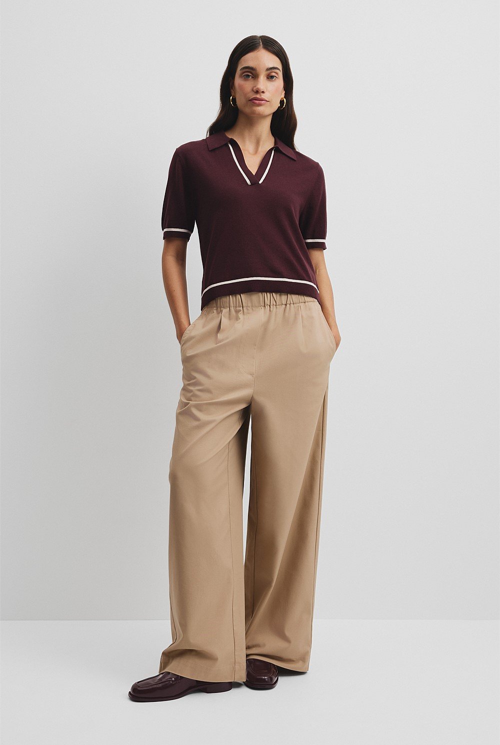 Cashmere Blend Short Sleeve Knit