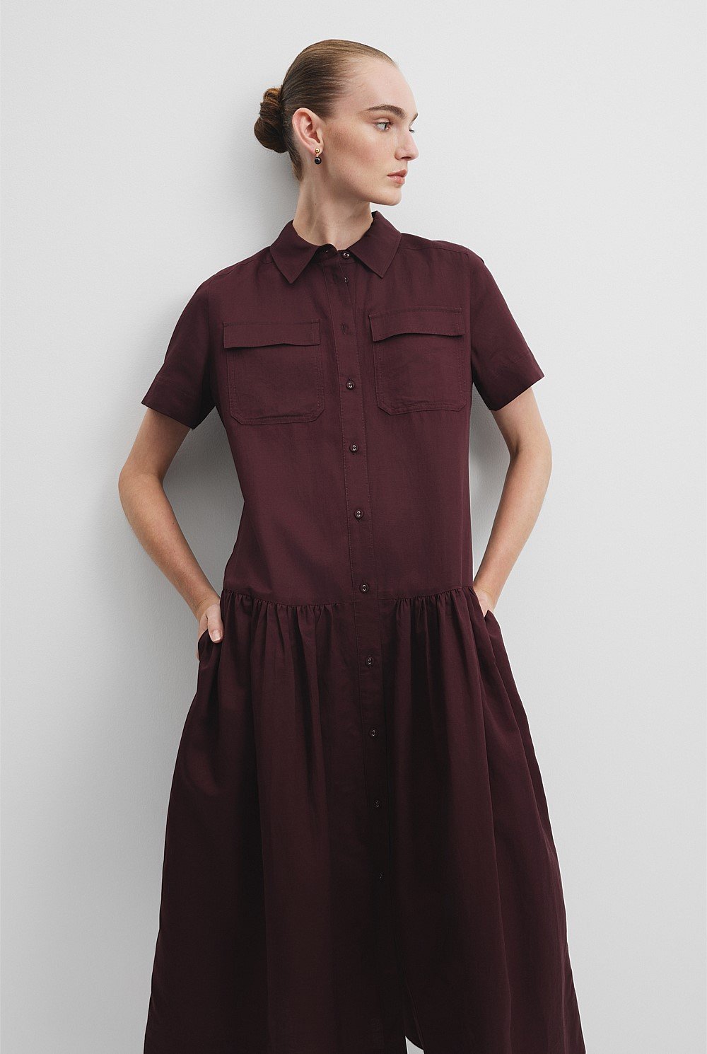 Flared Shirt Dress