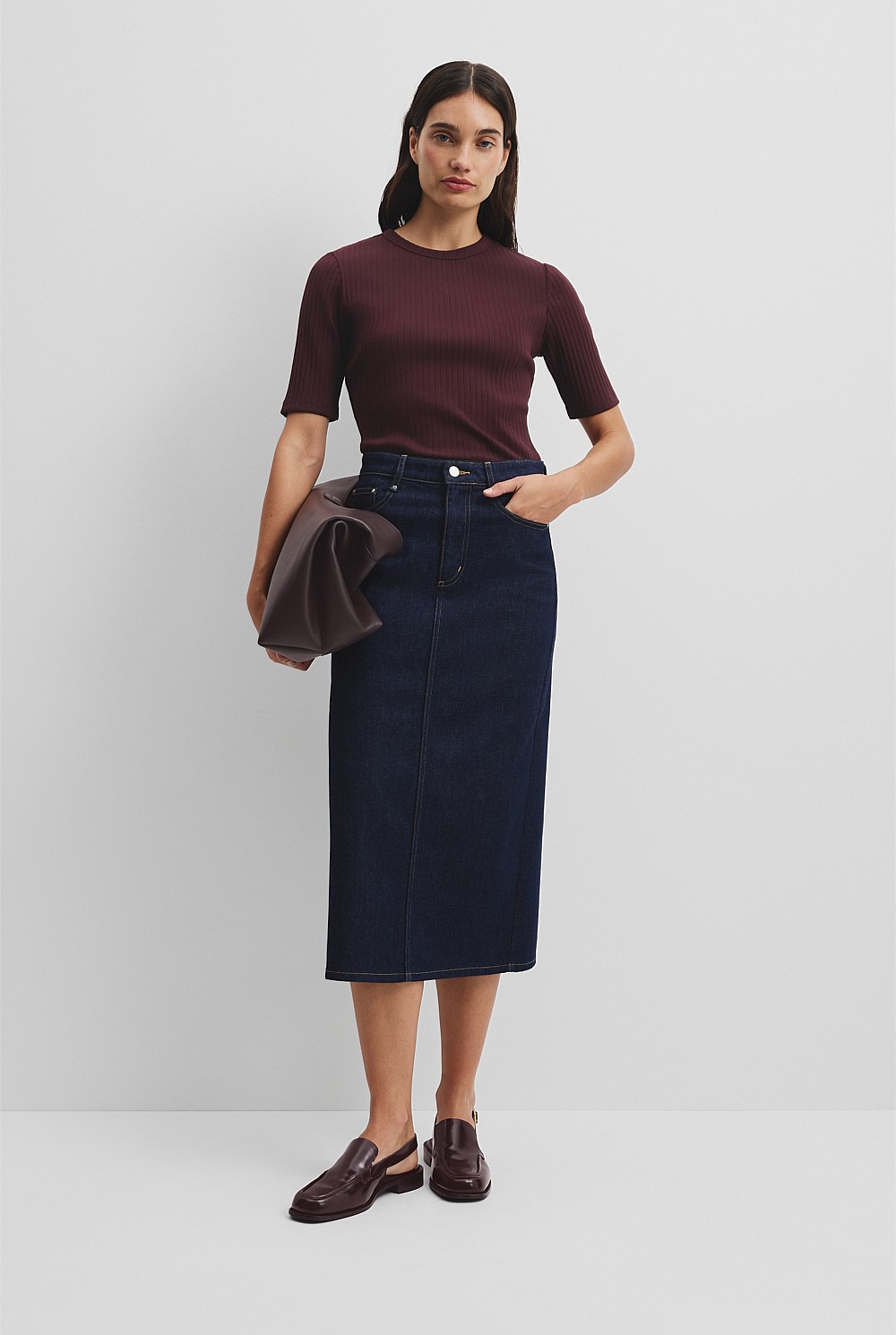 Australian Cotton Blend Short Sleeve Fitted T-Shirt