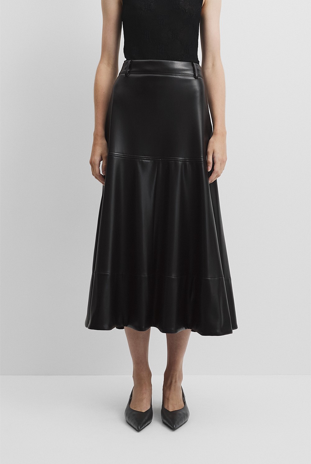 PU Midi Skirt