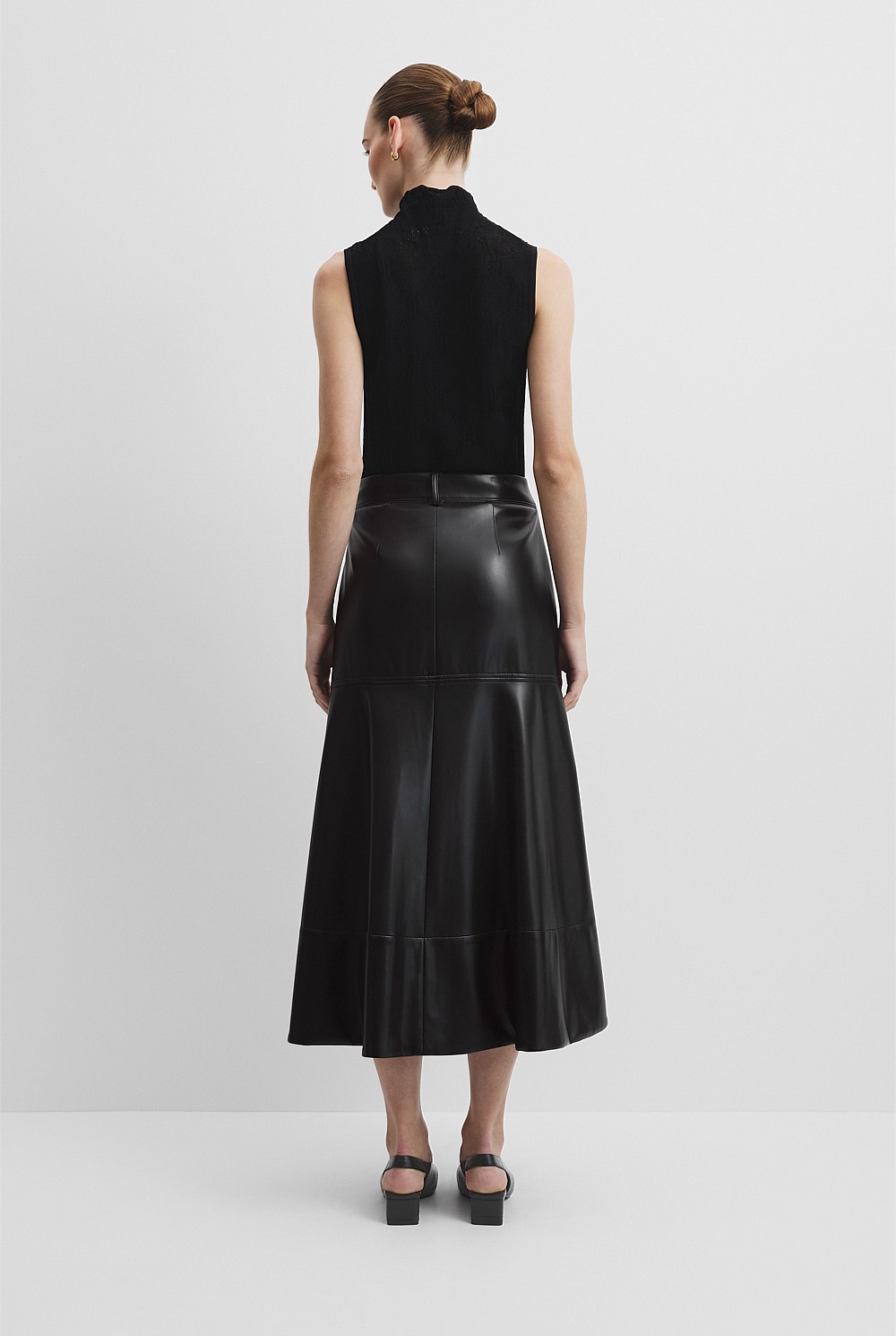 PU Midi Skirt