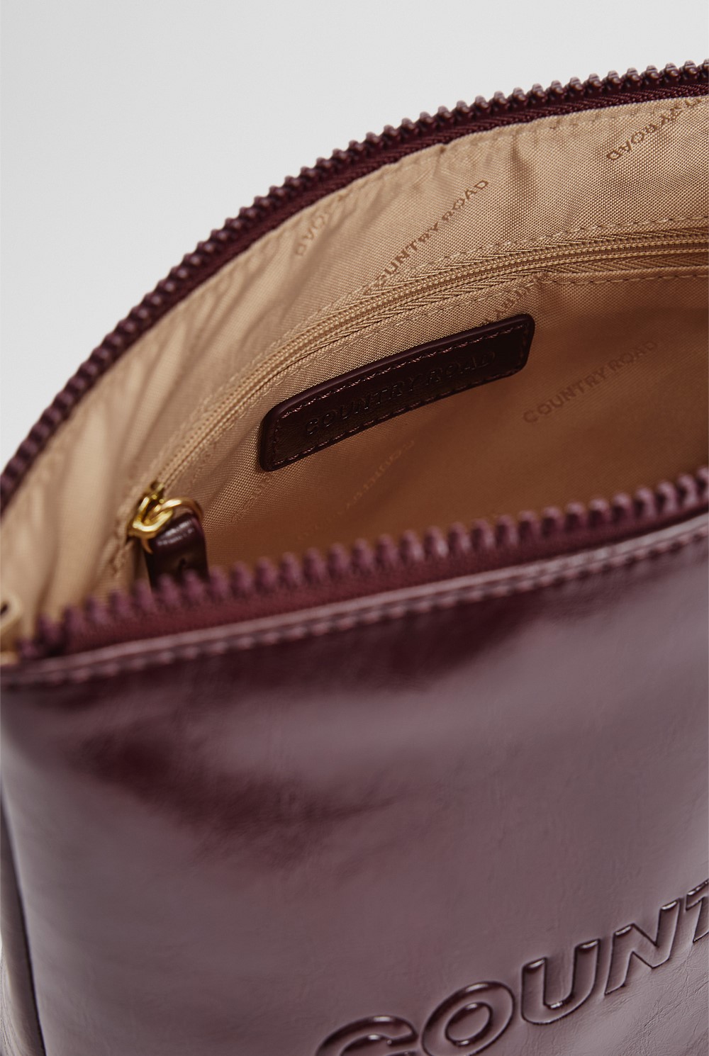 Branded Detail Tri Cosmetic Case