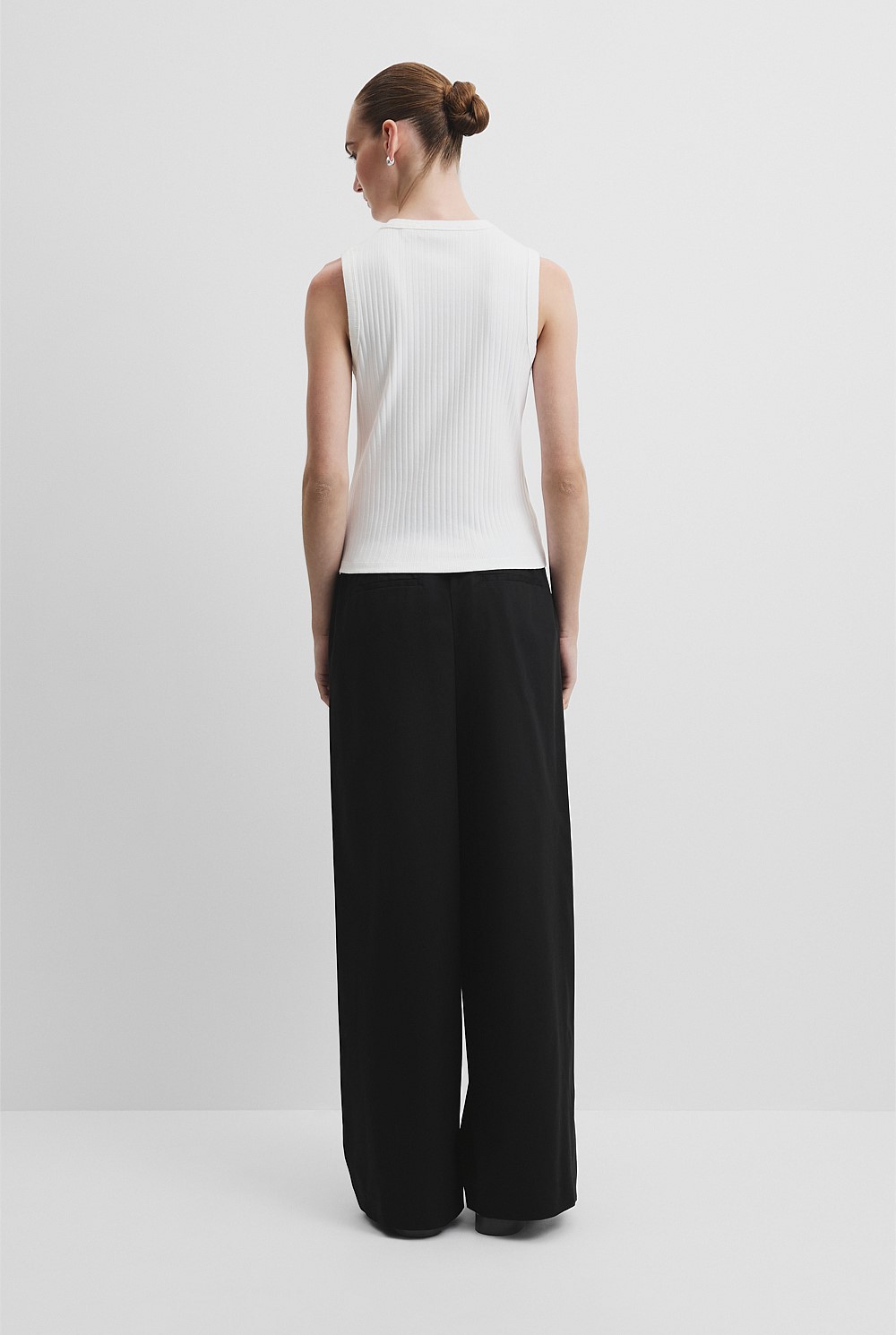 Australian Cotton Blend Fitted Rib Tank