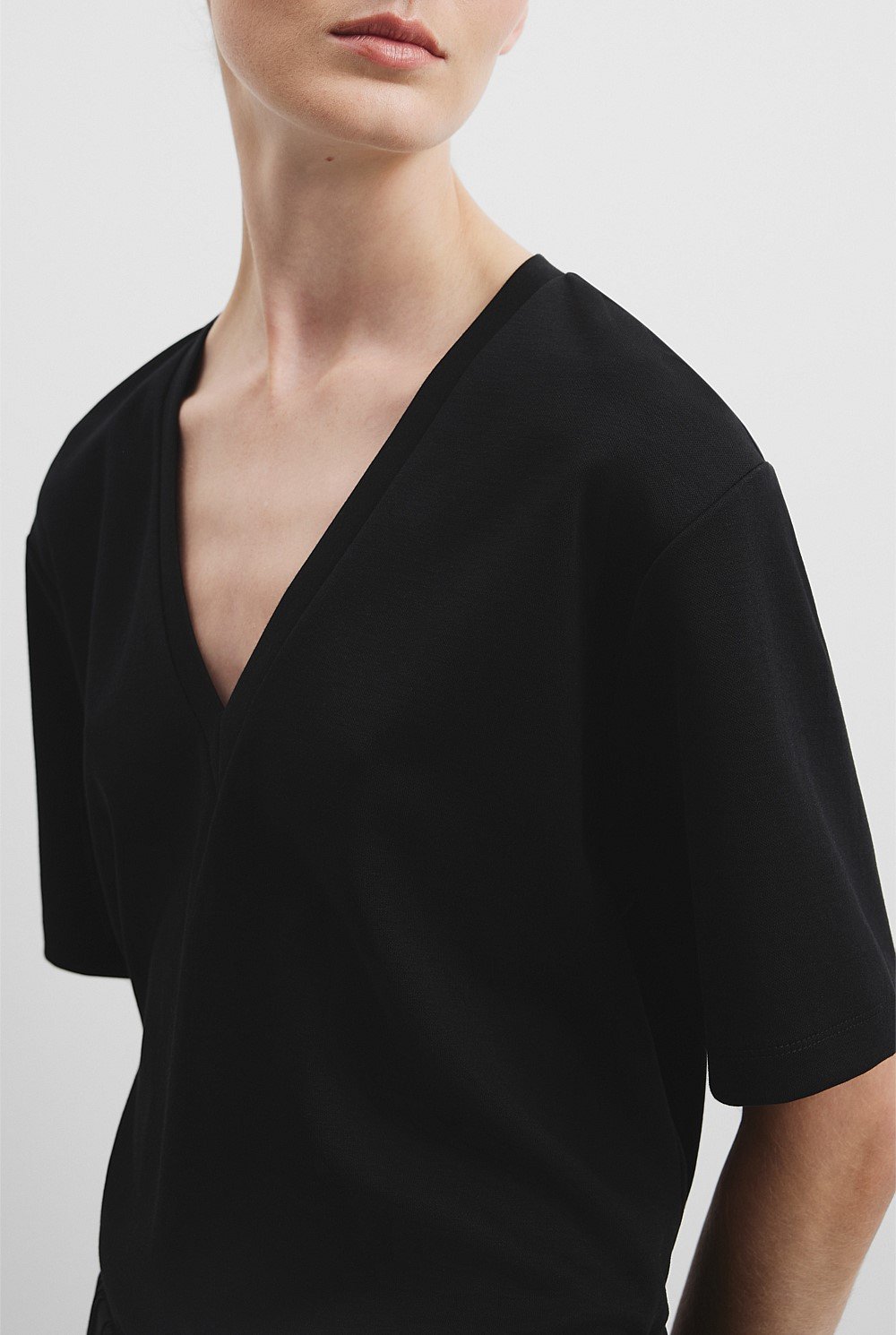 V-Neck Longline T-Shirt