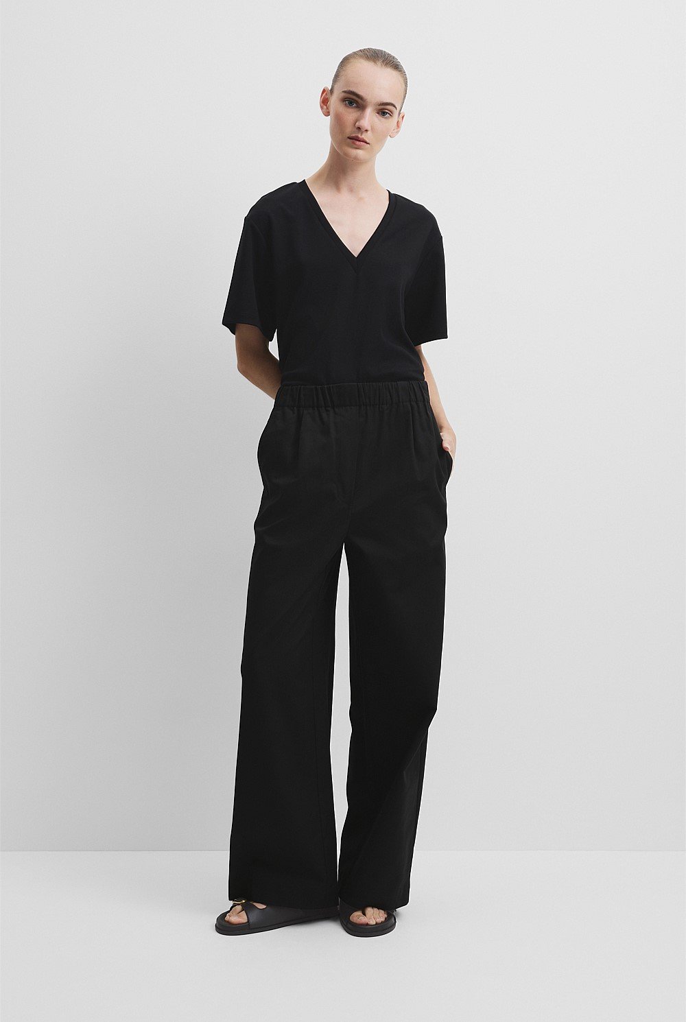 V-Neck Longline T-Shirt