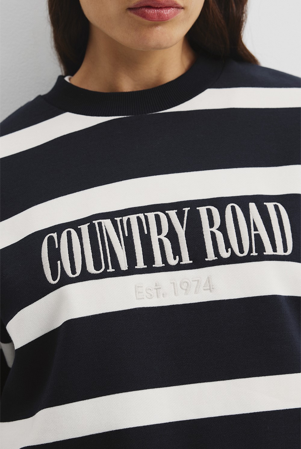 Australian Cotton Stripe Heritage Sweat