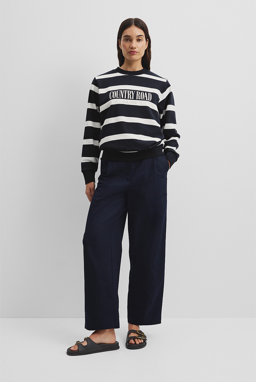 Australian Cotton Stripe Heritage Sweat