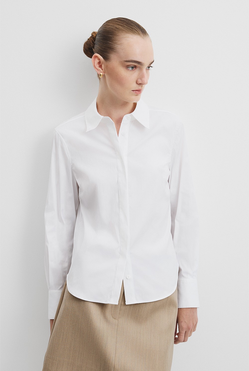 Stretch Slim Fit Poplin Shirt