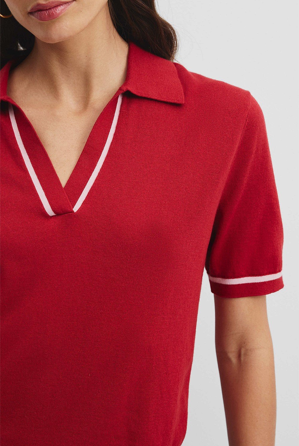 Cashmere Blend Short Sleeve Knit