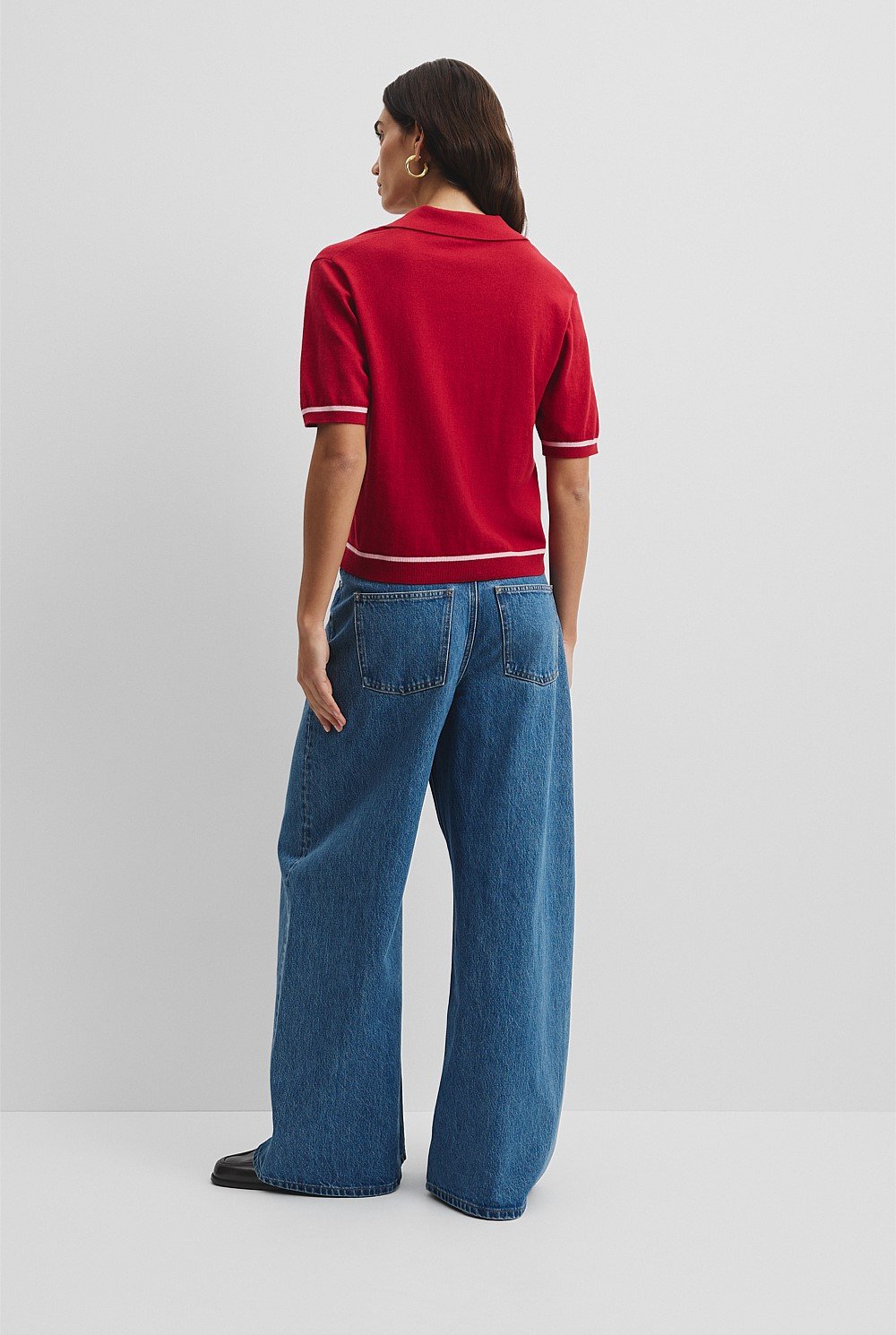 Cashmere Blend Short Sleeve Knit