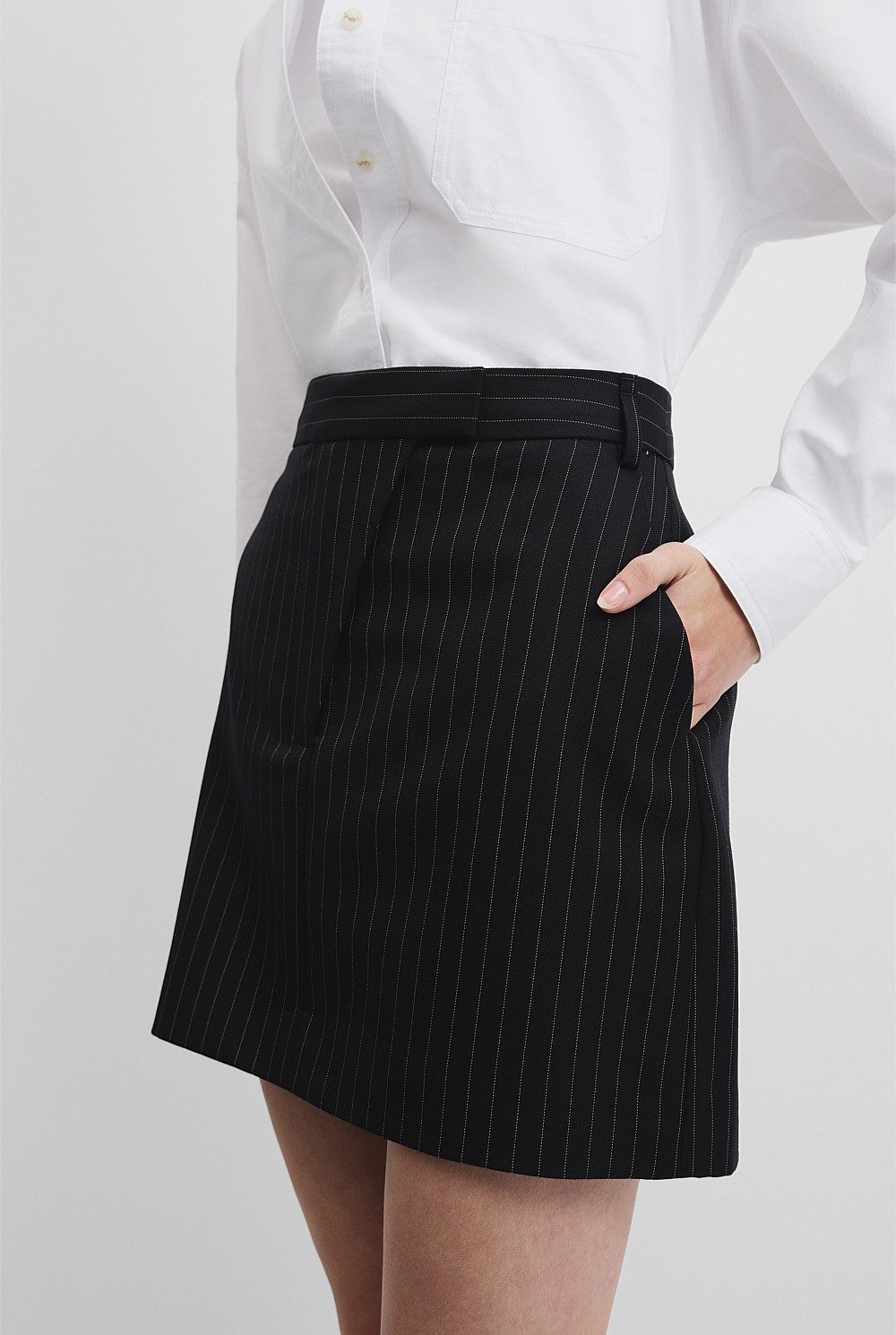 Pinstripe Skirt