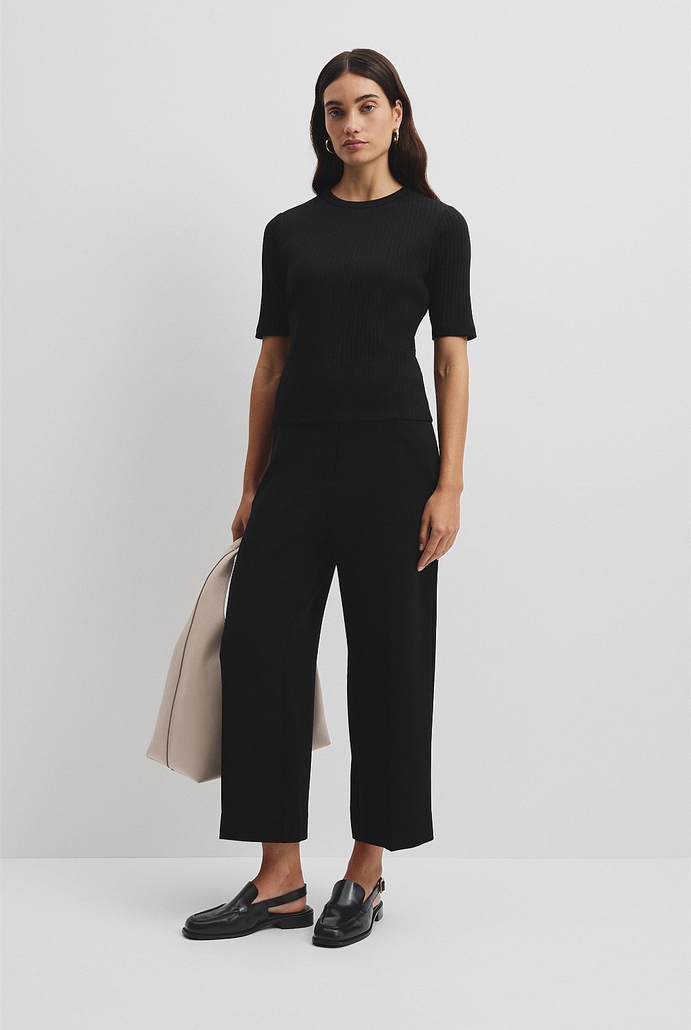 Australian Cotton Blend Short Sleeve Fitted T-Shirt