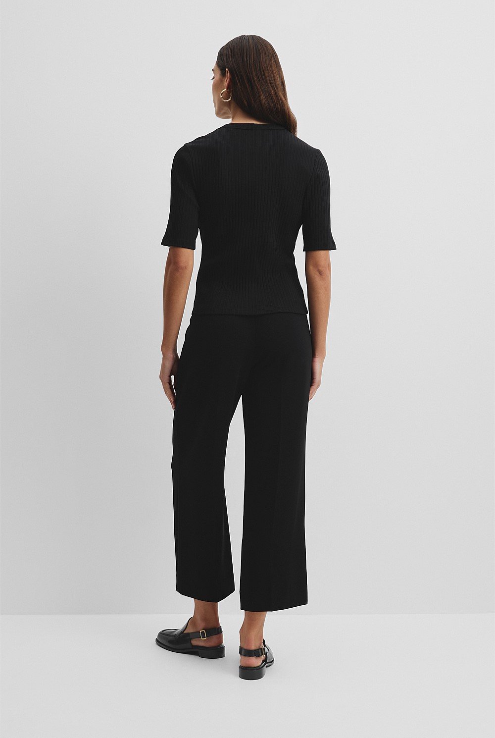 Australian Cotton Blend Short Sleeve Fitted T-Shirt