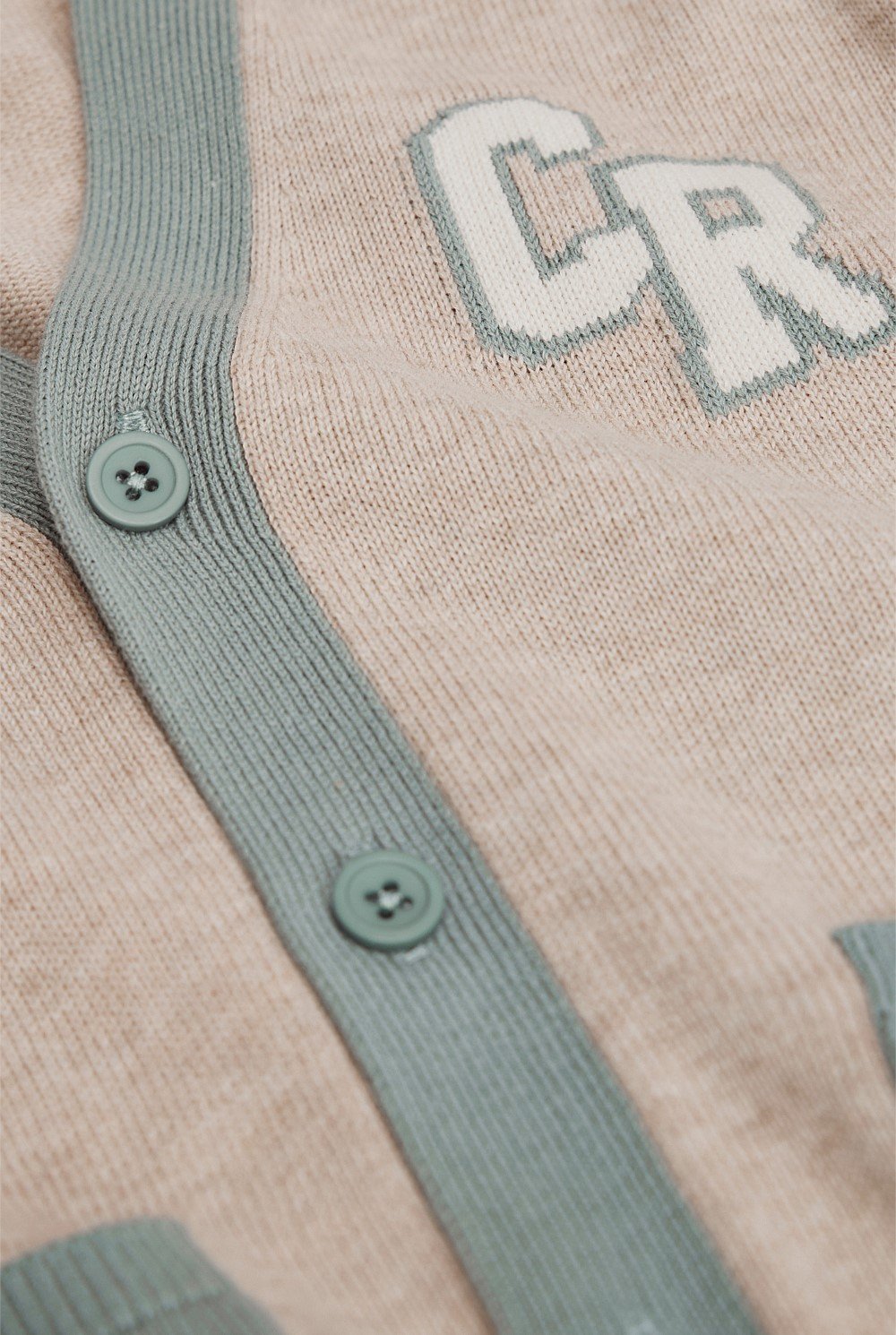 Contrast Knit Cardigan