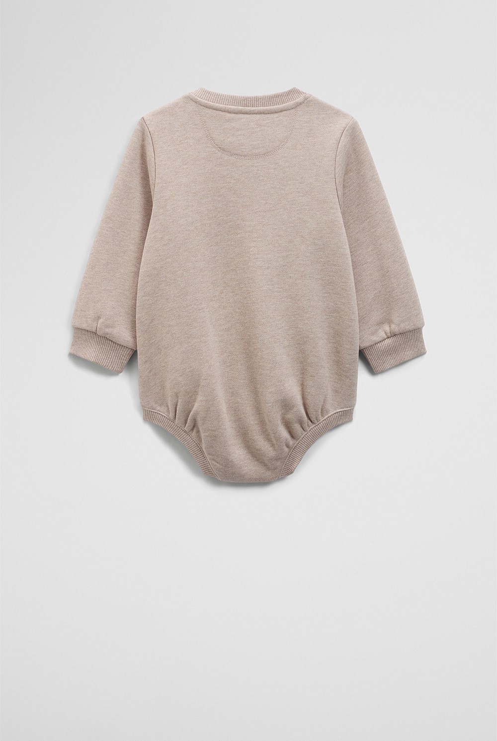 Organically Grown Cotton Logo Oversized Long Sleeve Bodysuit