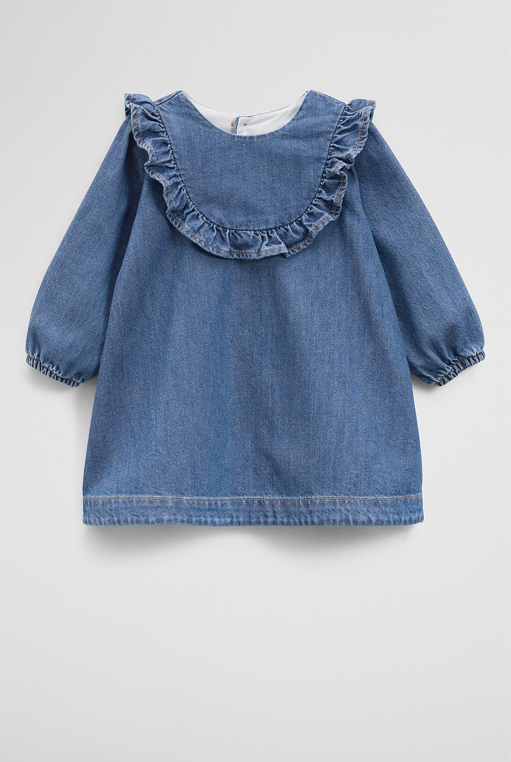 Denim Frill Dress