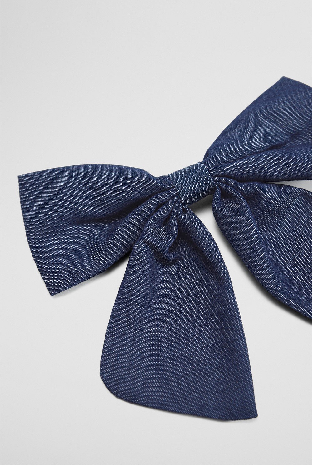 Denim Bow Clip