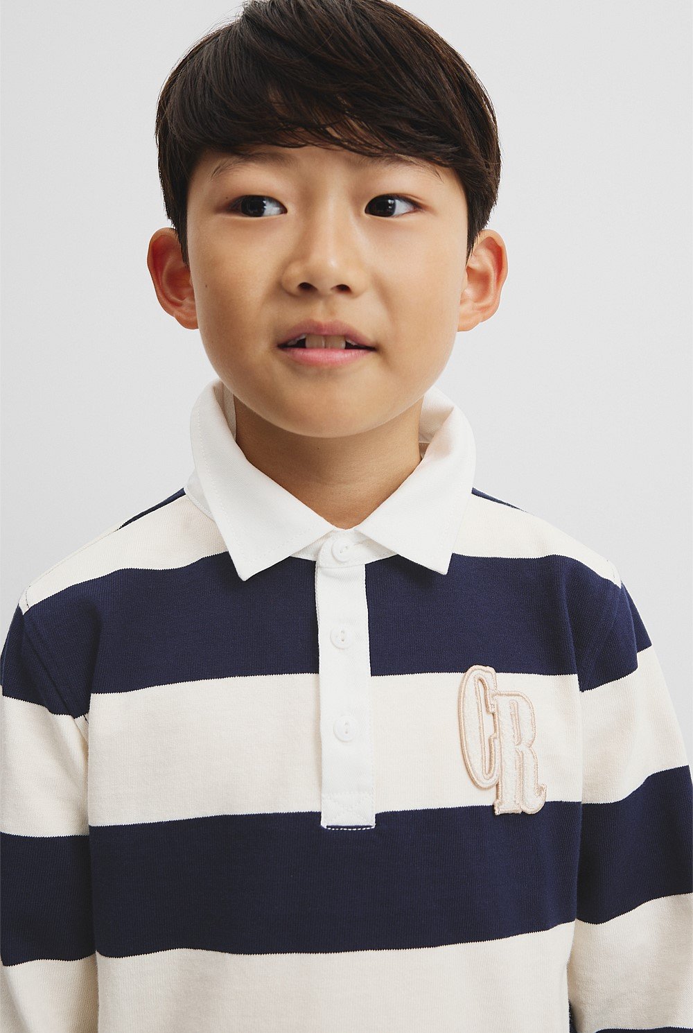 Organically Grown Cotton Block Stripe Rugby