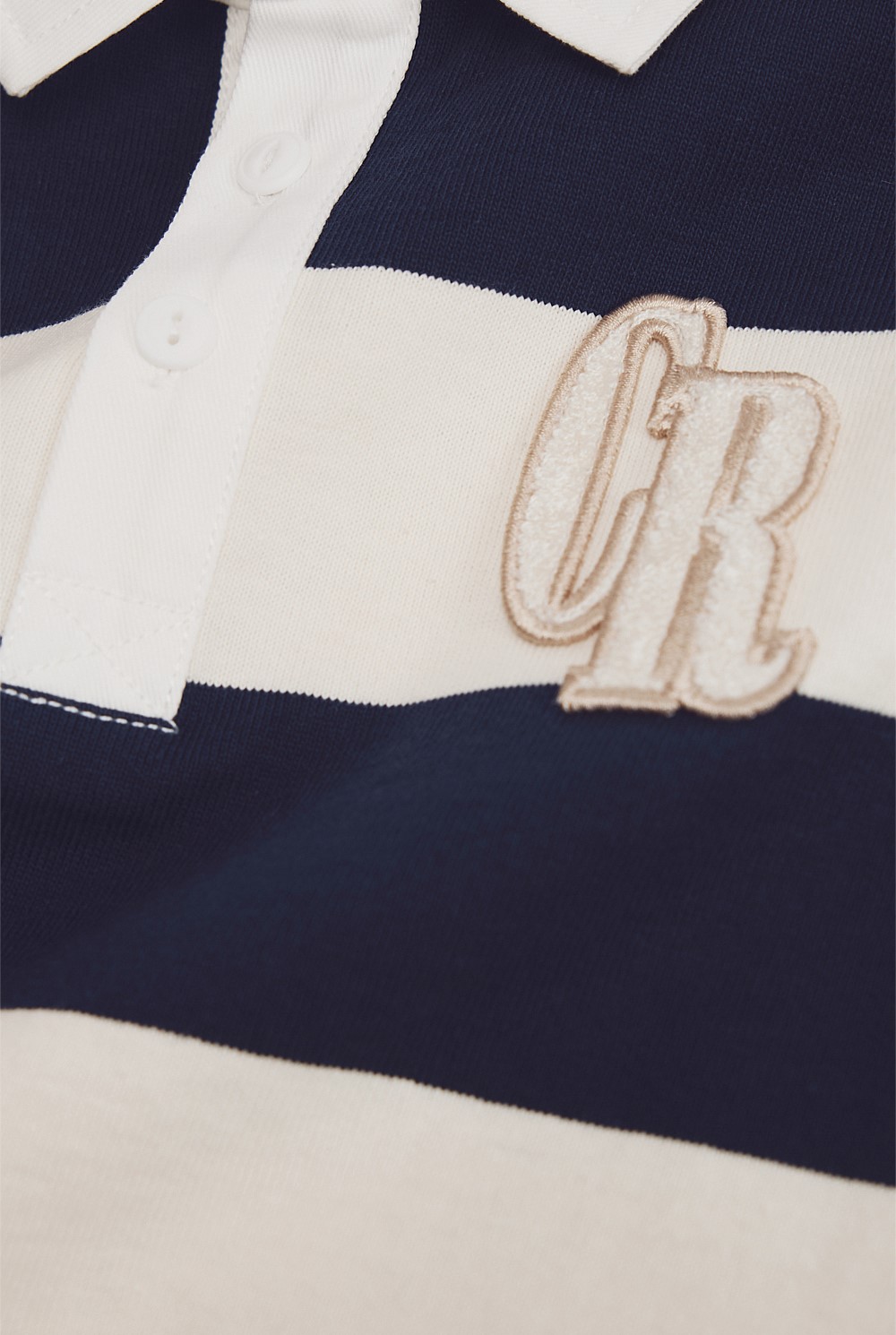 Organically Grown Cotton Block Stripe Rugby