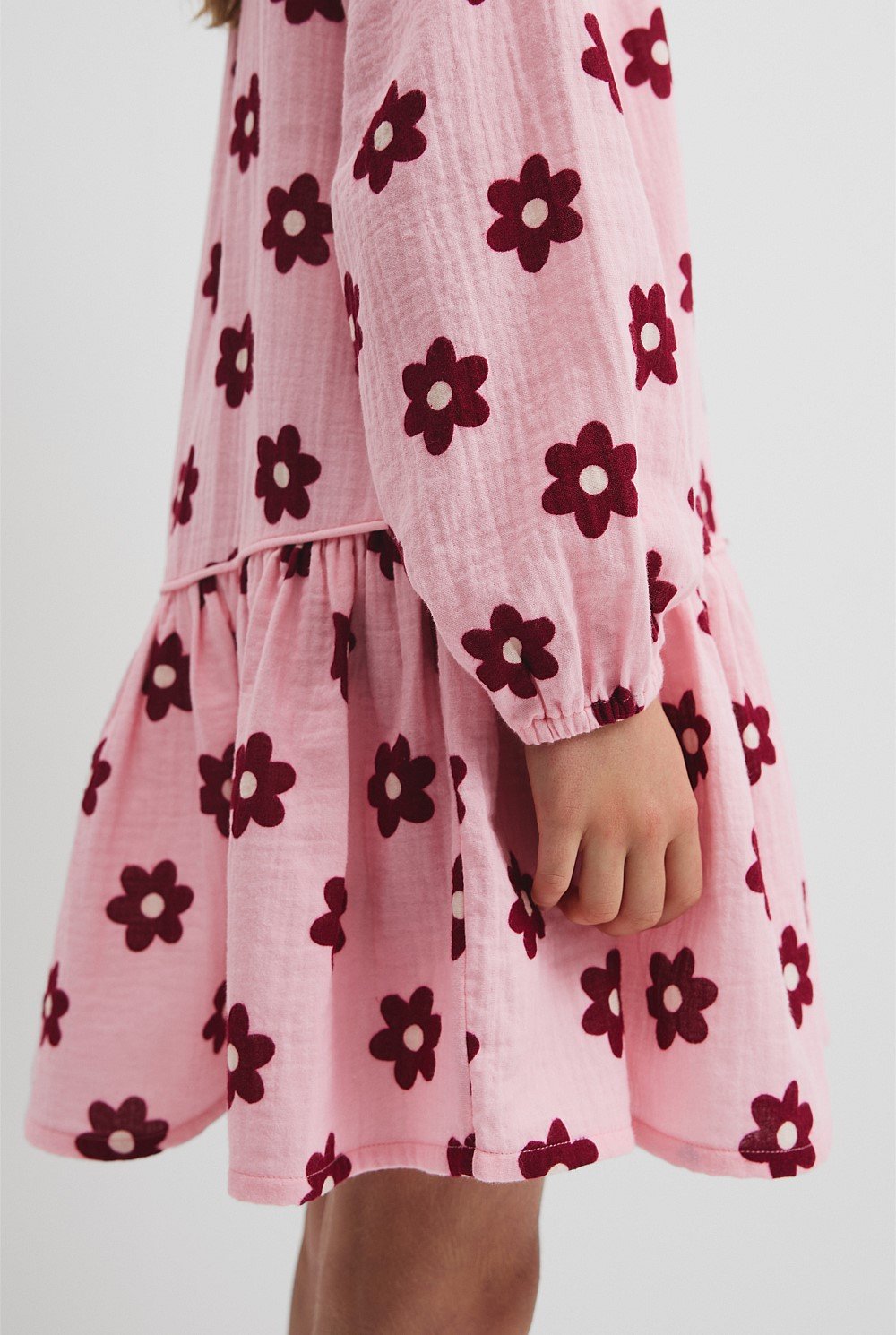 Drop Waist Long Sleeve Dress