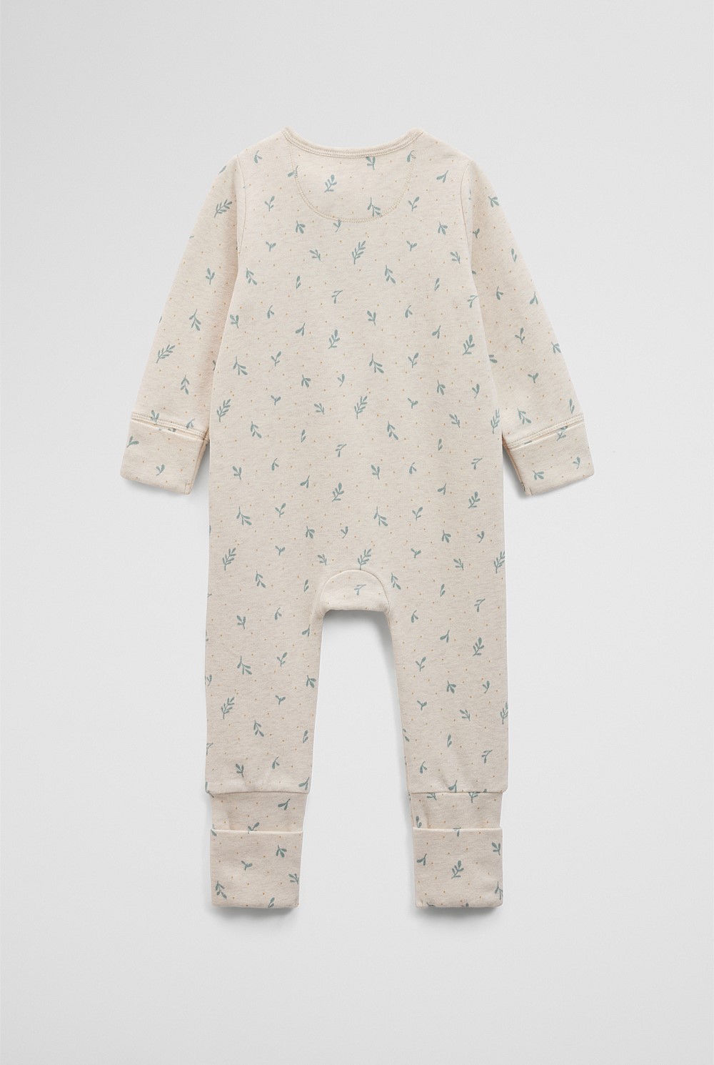 Organically Grown Cotton Blend Logo Zip Jumpsuit