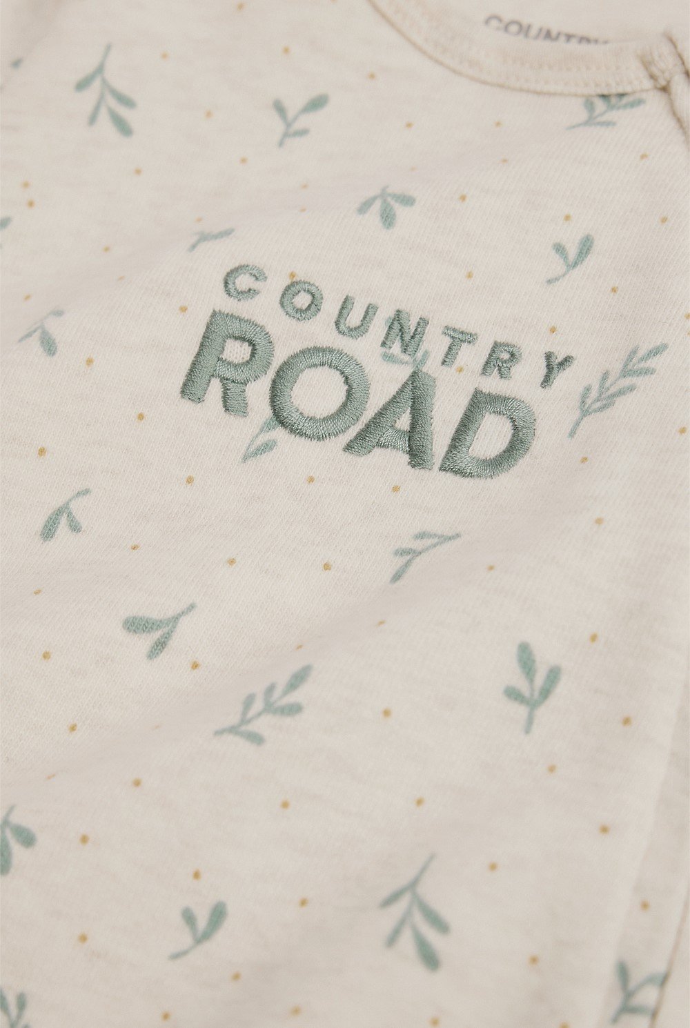 Organically Grown Cotton Blend Logo Zip Jumpsuit