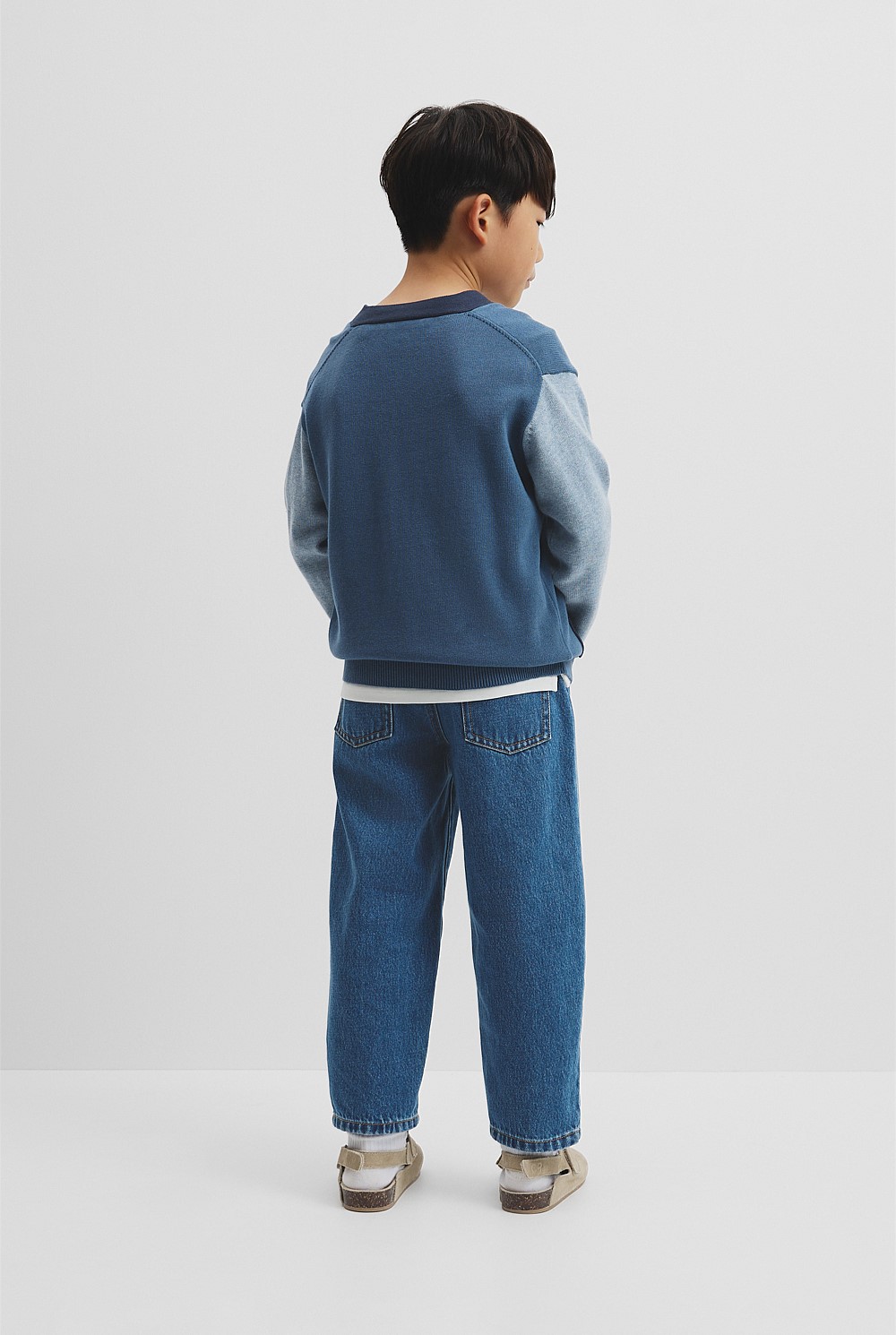 Contrast Knit Cardigan