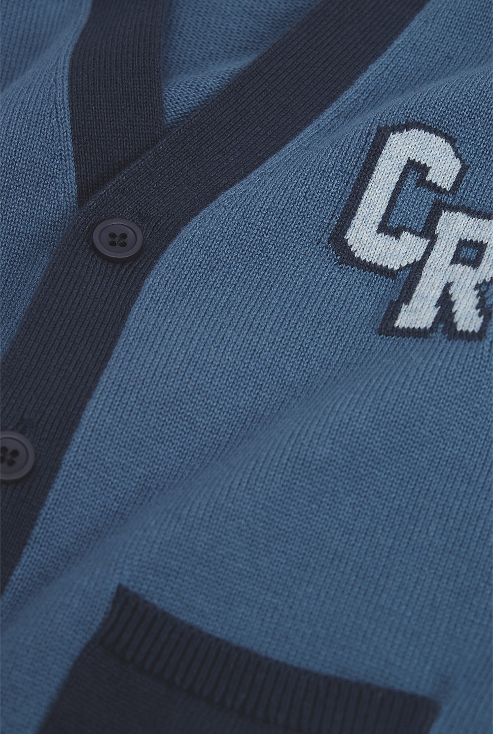 Contrast Knit Cardigan