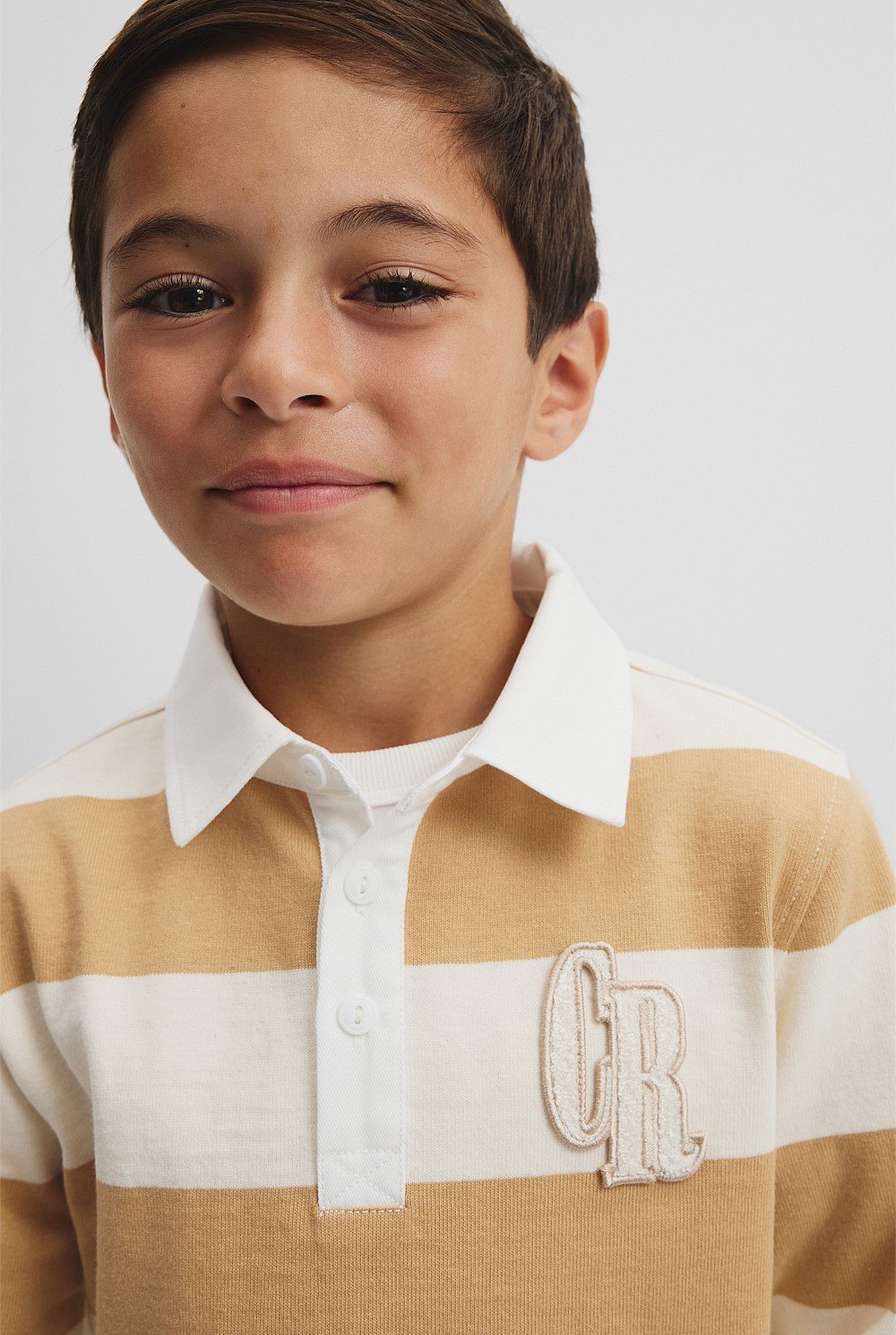 Organically Grown Cotton Block Stripe Rugby