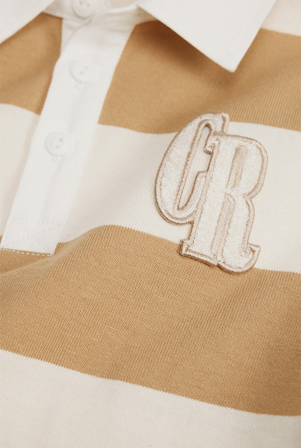 Organically Grown Cotton Block Stripe Rugby