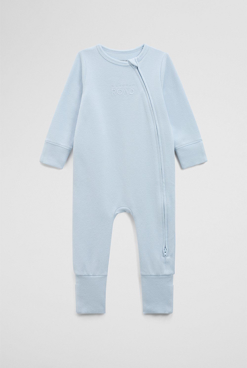 Organically Grown Cotton Blend Logo Zip Jumpsuit