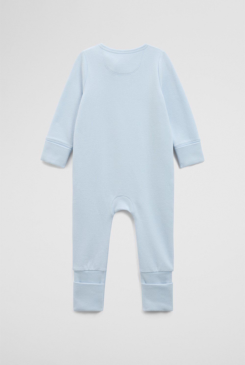 Organically Grown Cotton Blend Logo Zip Jumpsuit