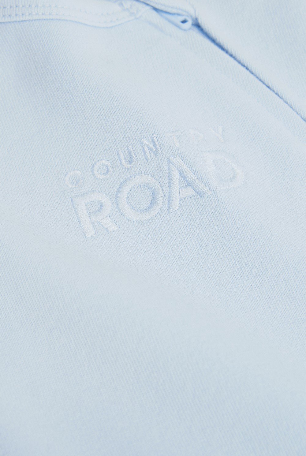 Organically Grown Cotton Blend Logo Zip Jumpsuit