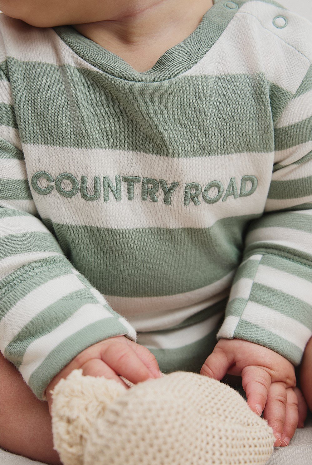 Spliced Stripe Long Sleeve Bodysuit