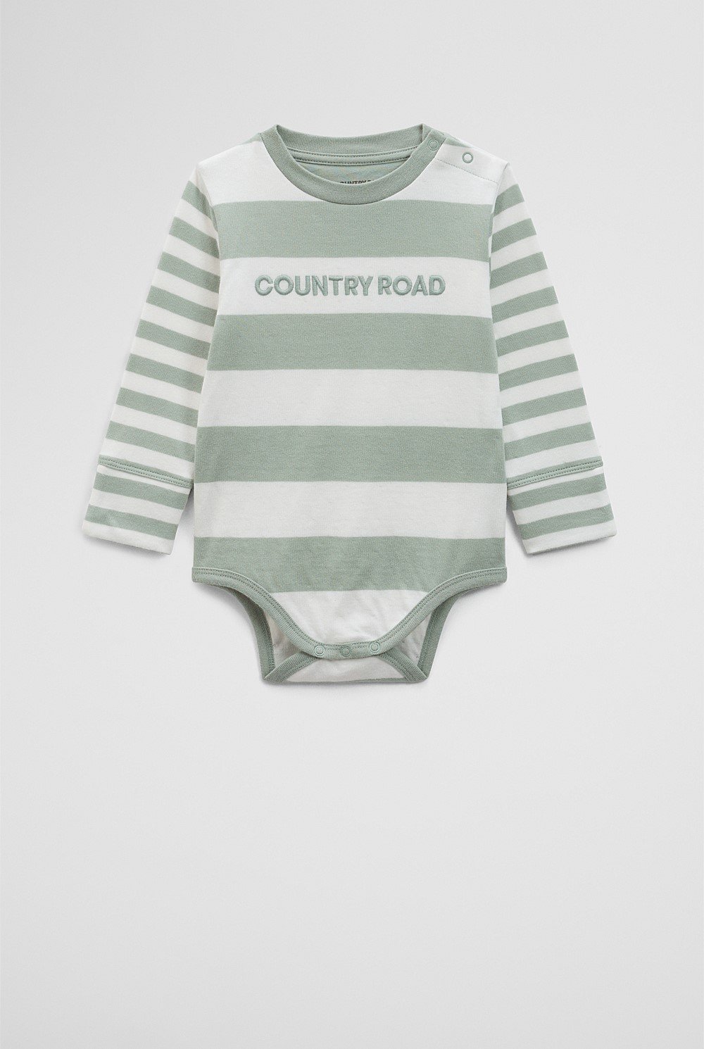 Spliced Stripe Long Sleeve Bodysuit