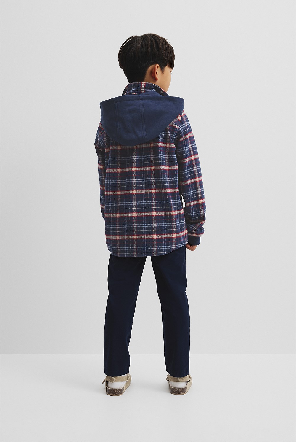 Organically Grown Cotton Hooded Check Shirt
